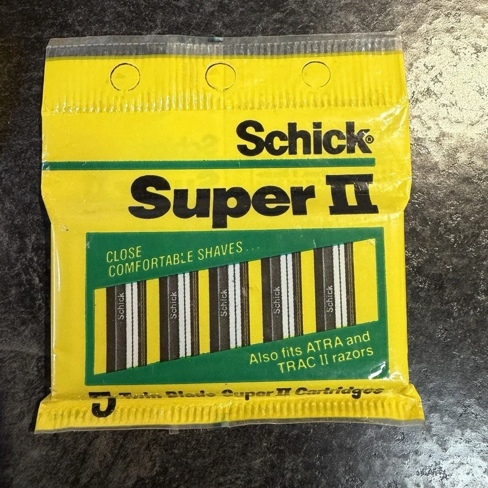 Vintage Schick Super II Twin Blade Razor Cartridges Fits ATRA Trac II 20 Count